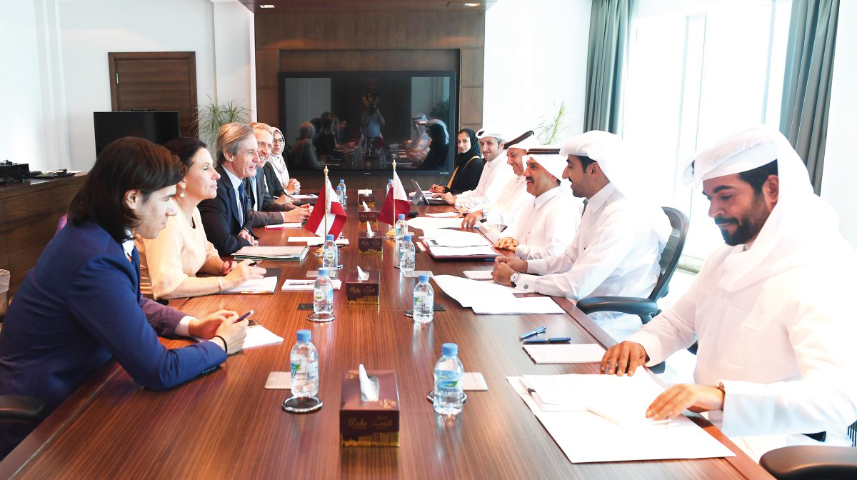 Secretary-General of the Ministry of Foreign Affairs H E Dr. Ahmed bin Hassan Al Hammadi chairing Qatari side during Qatar-Austria Political Consultations.  