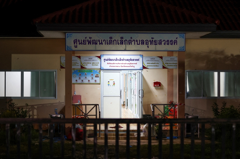 A view of a day care center which was the scene of a mass shooting, in the town of Uthai Sawan, around 500 km northeast of Bangkok in the province of Nong Bua Lam Phu, Thailand October 6, 2022. REUTERS/Athit Perawongmetha/File Photo