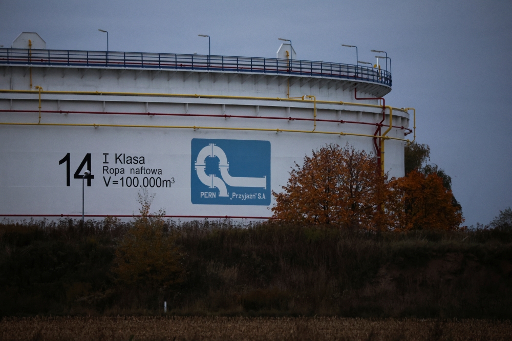A view of PERN's oil storage facility, part of the Druzhba pipeline infrastructure, in Miszewko Strzalkowskie near Plock, Poland, October 12, 2022. Reuters/Kacper Pempel 