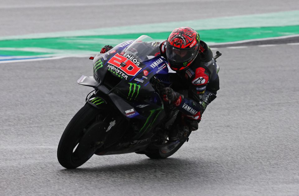 October 2, 2022 Monster Energy Yamaha MotoGP's Fabio Quartararo in action during the race REUTERS/Athit Perawongmetha