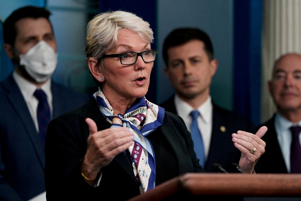 File Photo: US Secretary of Energy Jennifer Granholm during a briefing about the bipartisan infrastructure law at the White House in Washington, US, May 16, 2022. (REUTERS/Elizabeth Frantz)
