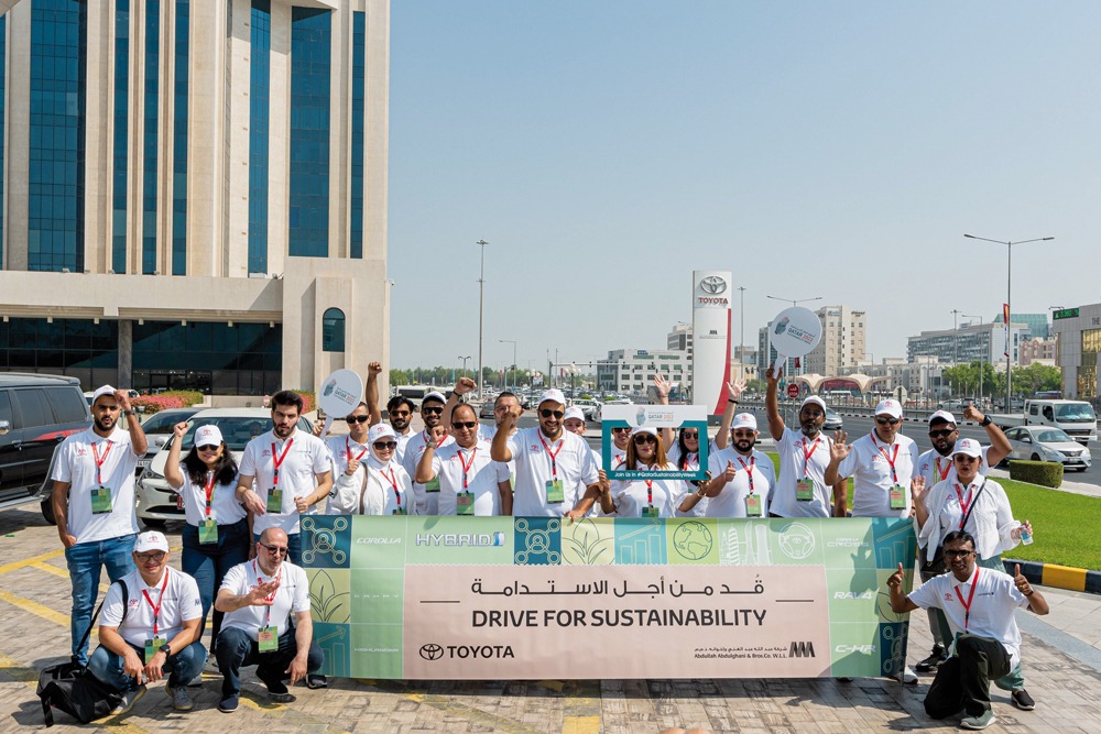 Officials and participants during the AAB Toyota Hybrid Media Drive event, in Doha, recently.