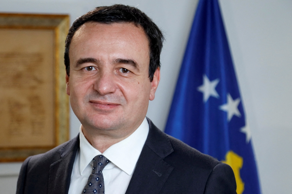  Kosovo's Prime Minister Albin Kurti poses for a picture during an interview with Reuters at his office in Pristina, Kosovo, on August 10, 2022.  File Photo / Reuters