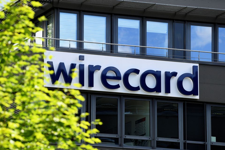 The logo of Wirecard AG is pictured at its headquarters in Aschheim, near Munich, Germany, on July 1, 2020. File Photo / Reuters
