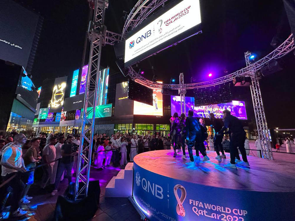 QNB showcasing its official FIFA World Cup 2022 TVC. 