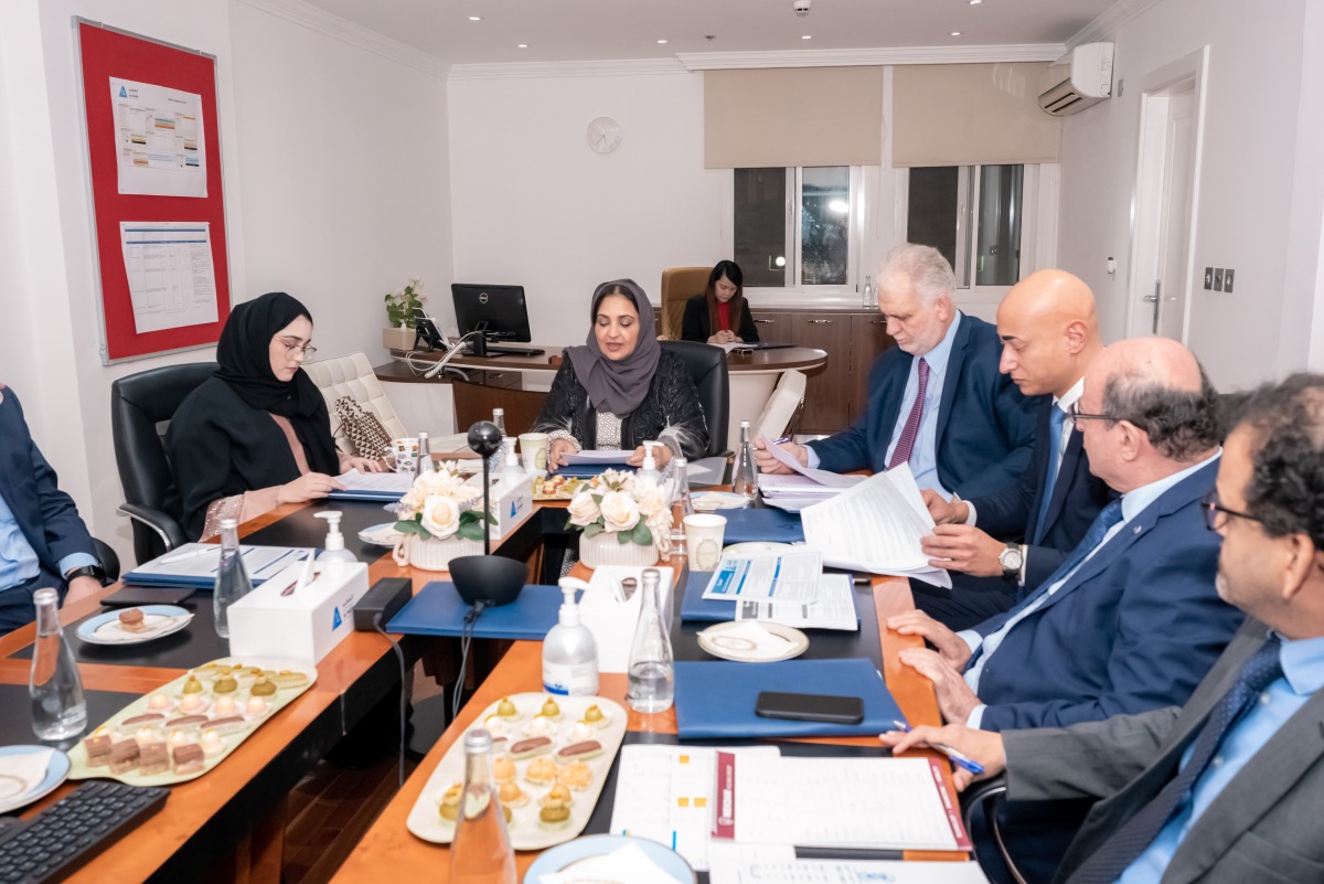 Al Faleh Educational Holding Chairperson and Founder Dr. Sheikha Aisha Bint Faleh Al Thani at the meeeting. 