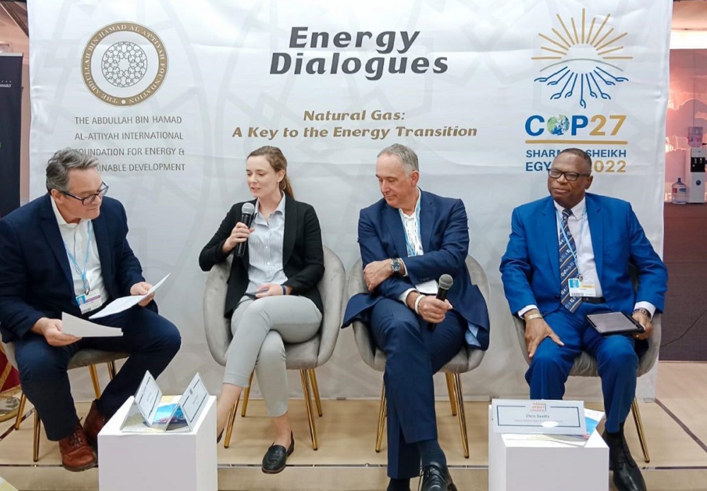 Experts during an event hosted by the Al Attiyah Foundation at the 2022 United Nations Climate Change Conference (COP27) in Sharm El Sheikh.