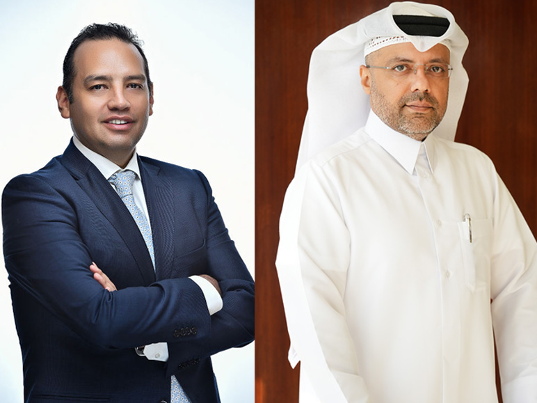 Diego Camberos (left), COO of Vodafone Qatar and Ahmed Abdulrahman J A Al Muftah, Chief Administrative Officer of Mowasalat (Karwa)