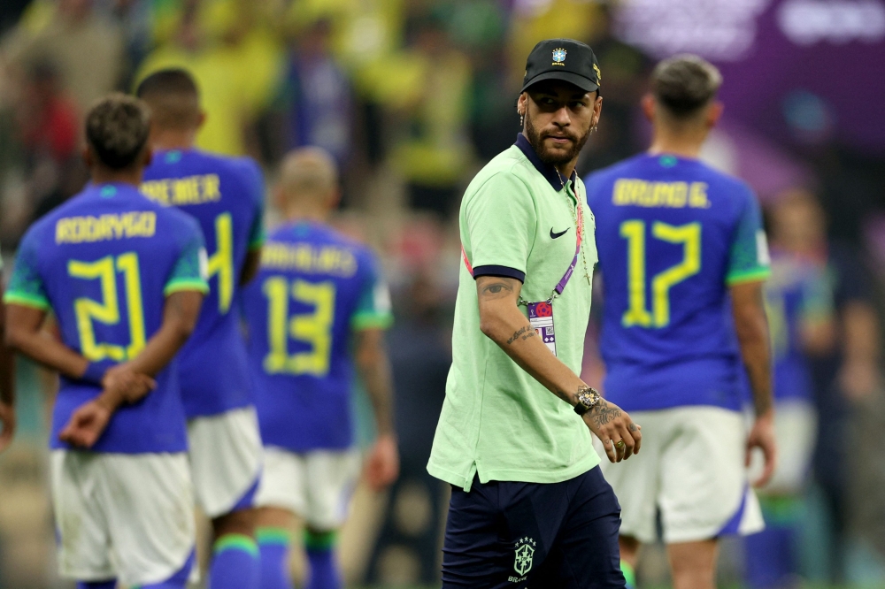Brazil's forward #10 Neymar.  Adrian DENNIS / AFP