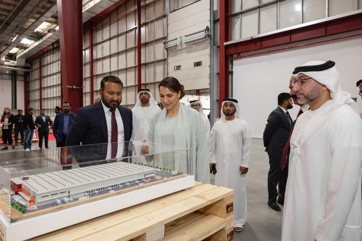 Minister Mariam Al Mheiri at the opening of a new distribution facility in Dubai Industrial City. Pic: Twitter 