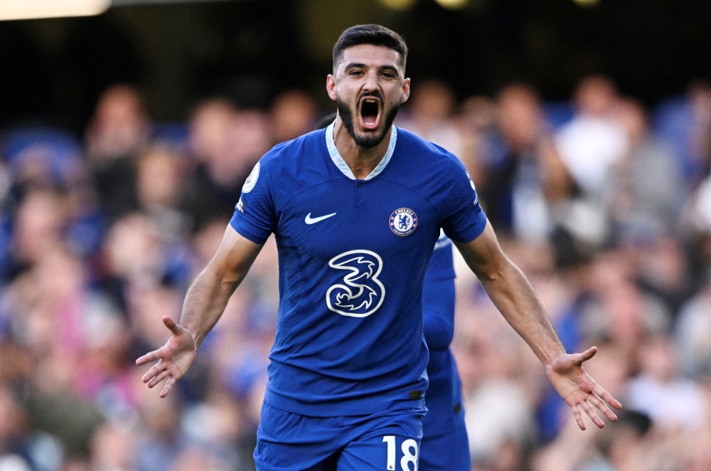 October 8, 2022 Chelsea's Armando Broja celebrates scoring their third goal REUTERS/Tony Obrien