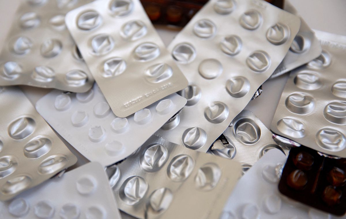 Used blister packets that contained medicines, tablets and pills are seen in this picture illustration taken June 30, 2018. (REUTERS/Russell Boyce)
