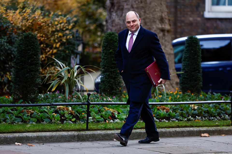 British Defence Secretary Ben Wallace walks outside Downing Street in London, Britain December 6, 2022. REUTERS/Peter Nicholls
