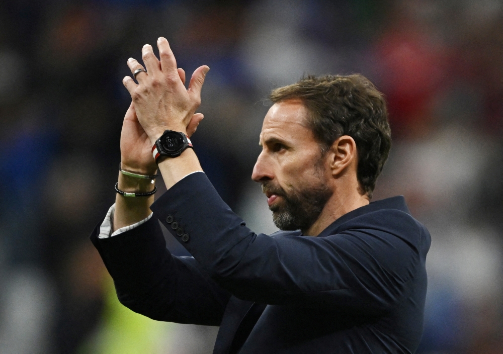 December 11, 2022 England manager Gareth Southgate looks dejected after the match as England are eliminated from the World Cup REUTERS/Dylan Martinez/File Photo

