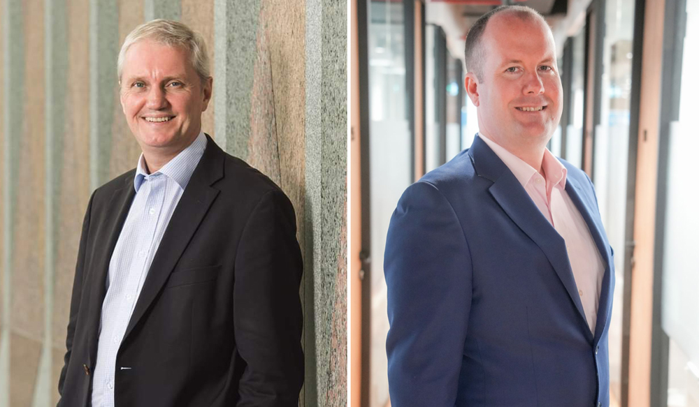 Mark Billington (left), ICAEW Managing Director, International; ICAEW Economic Advisor and Chief Economist and Managing Director at Oxford Economics Scott Livermore.