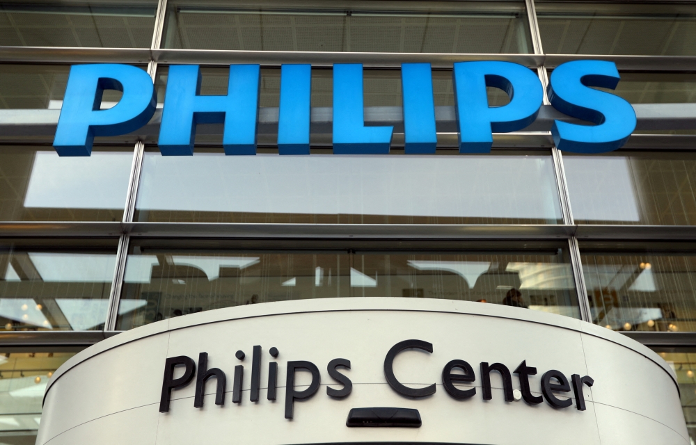 Dutch technology company Philips' logo is seen at company headquarters in Amsterdam, Netherlands, January 29, 2019. REUTERS/Eva Plevier/File Photo