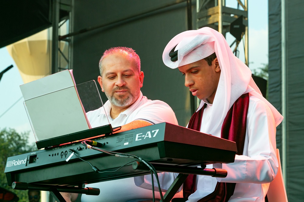 Hassan Saeed Al Shehhi performing at D’reesha Performing Arts Festival.