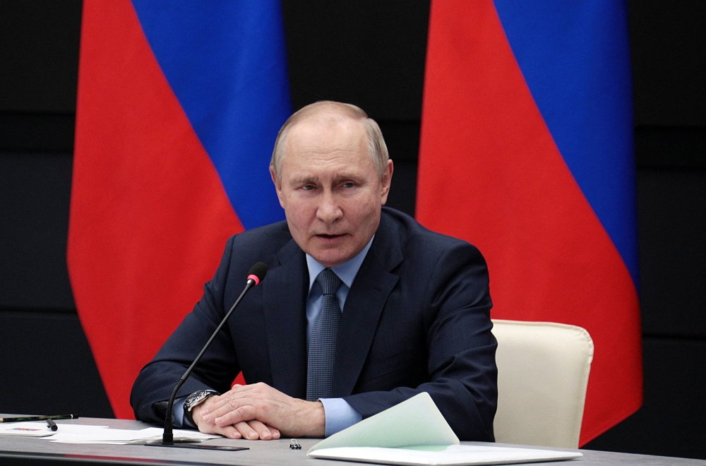 Russia's President Vladimir Putin chairs a meeting with leadership of military-industrial complex enterprises in Tula, Russia, on December 23, 2022. Photo by SPUTNIK / AFP