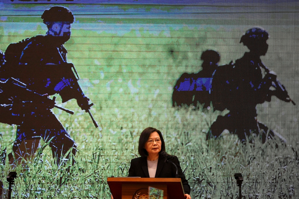 Taiwan President Tsai Ing-wen speaks at a news conference on new measures to reinforce the island's civil defence amid the rising China military threat in Taipei, Taiwan, December 27, 2022. (REUTERS/Ann Wang)