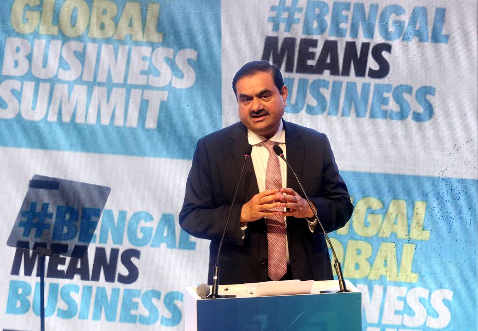 Indian billionaire Gautam Adani addresses delegates during the Bengal Global Business Summit in Kolkata, India, on April 20, 2022. File Photo / Reuters
