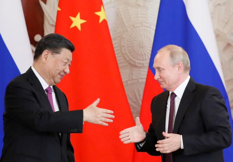 File photo: Russian President Vladimir Putin and his Chinese counterpart Xi Jinping during a meeting in Moscow, Russia, June 5, 2019. (REUTERS/Evgenia Novozhenina)

