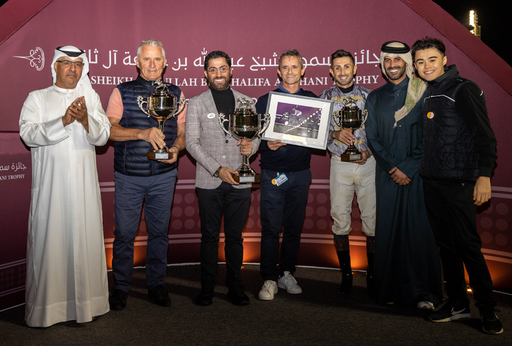 Qatar Racing and Equestrian Club Racing Manager Abdulla Rashid Al Kubaisi with the connection of Meethag.