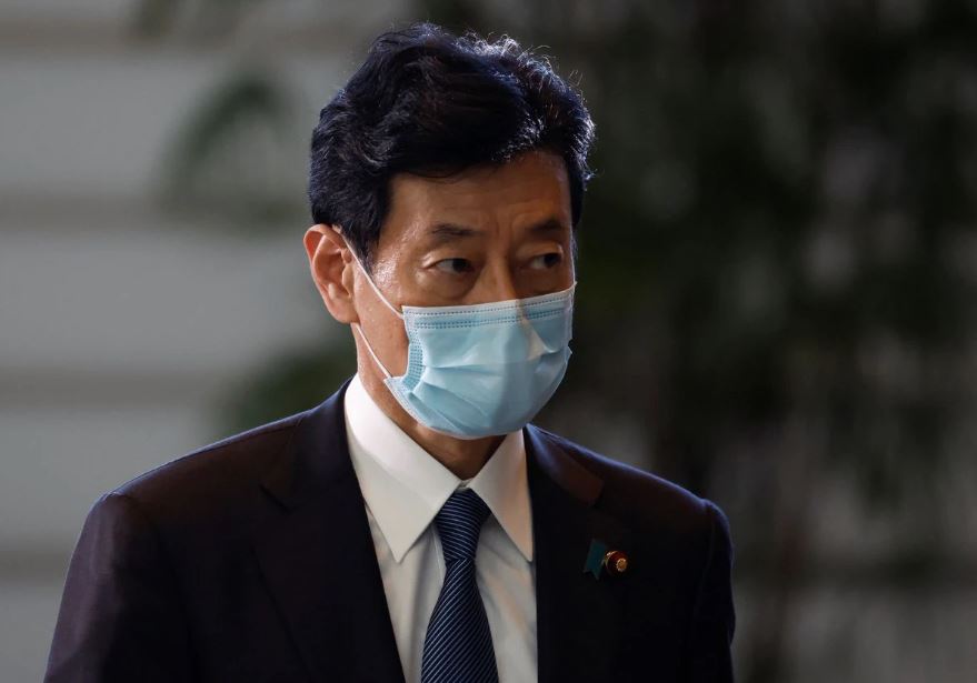File Photo: Japan's Minister of Economy, Trade and Industry Yasutoshi Nishimura arrives at Prime Minister Fumio Kishida's official residence in Tokyo, Japan, August 10, 2022. (REUTERS/Issei Kato)