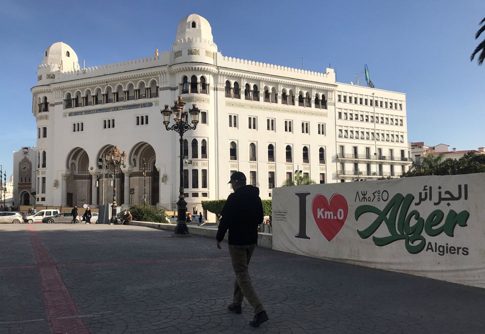 A man walks on a pavement in Algiers, Algeria, December 17, 2020. File Photo / Reuters