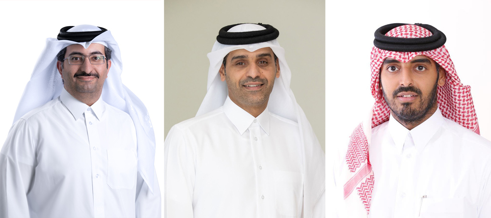 From left: Sheikh Ali bin Jabor Al Thani, CEO - Ooredoo Qatar; Sheikh Mohammed bin Abdulla Al Thani, Deputy Group CEO - Ooredoo; and Sheikh Nasser bin Hamad Al Thani, Chief Corporate Affairs Officer - Ooredoo Group