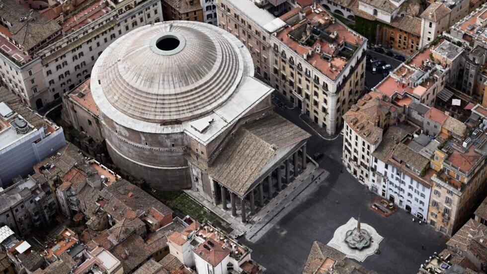 The Pantheon in Rome features the world's largest unreinforced concrete dome © Filippo MONTEFORTE / AFP

