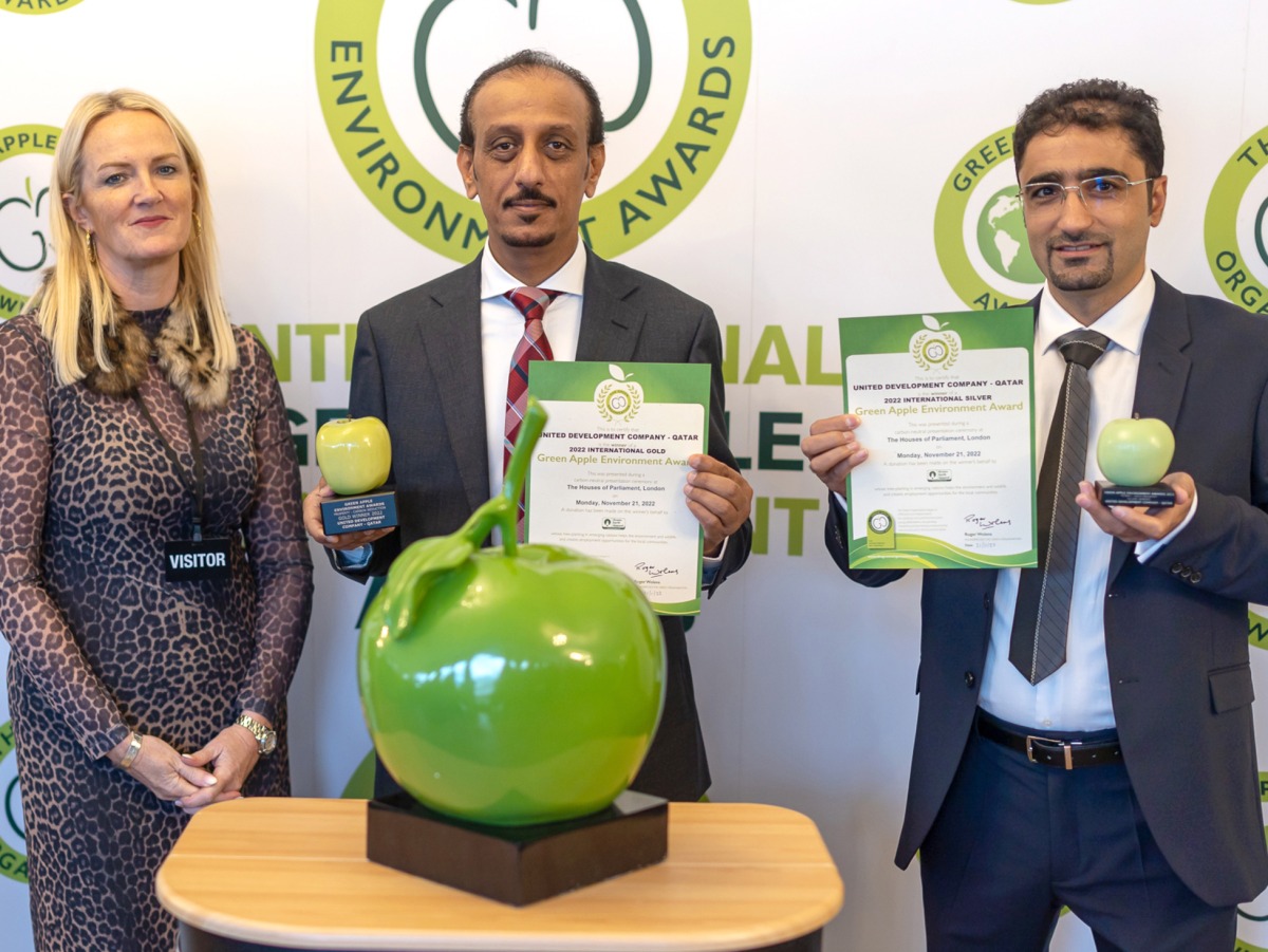 UDC receives Green Apple awards for environmental practices at The Pearl Island