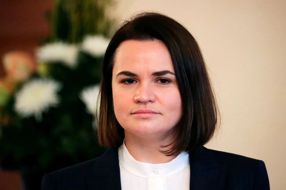 Belarus opposition leader Svetlana Tikhanovskaya attends a meeting with Federal President Frank-Walter Steinmeier (not pictured) at Bellevue Palace in Berlin, Germany, on December 14, 2020.  File Photo / Reuters