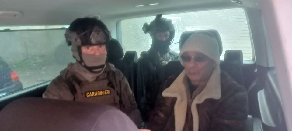 A screengrab taken from a video shows Matteo Messina Denaro the country's most wanted mafia boss after he was arrested in this handout photo obtained by Reuters on January 16, 2023. Carabinieri/Handout via REUTERS
