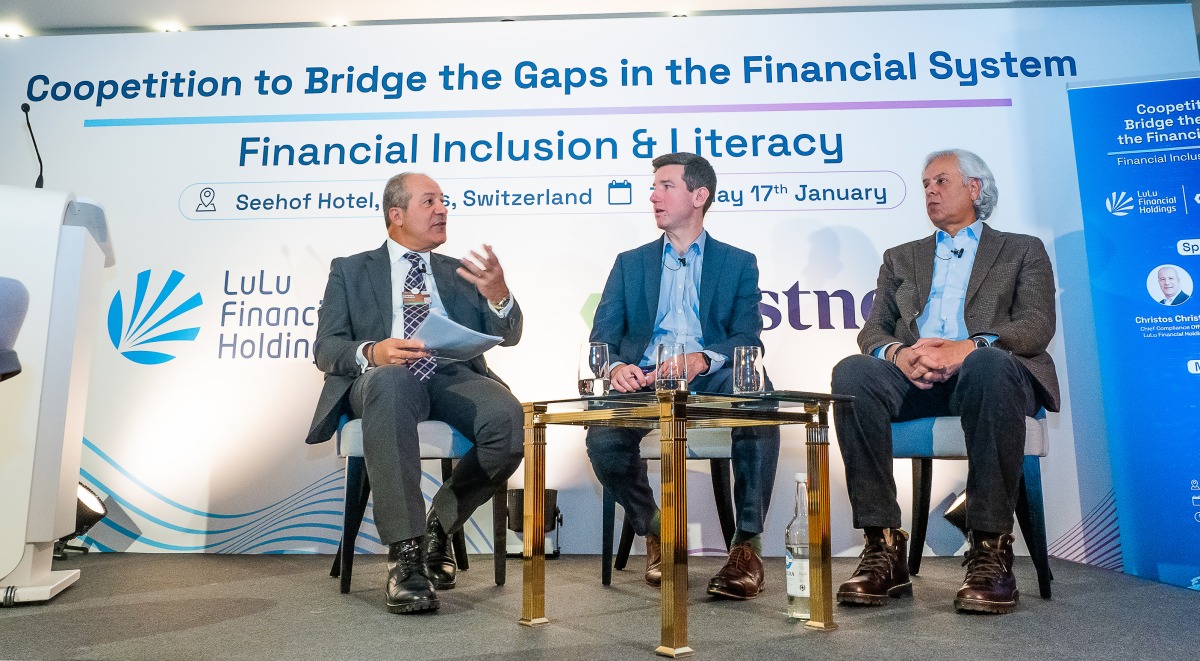 LuLu Financial Holdings and Eastnets officials at the WEF annual meeting in Davos.