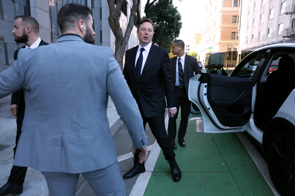 Tesla CEO Elon Musk leaves the Phillip Burton Federal Building on January 24, 2023 in San Francisco, California. Justin Sullivan/Getty Images/AFP