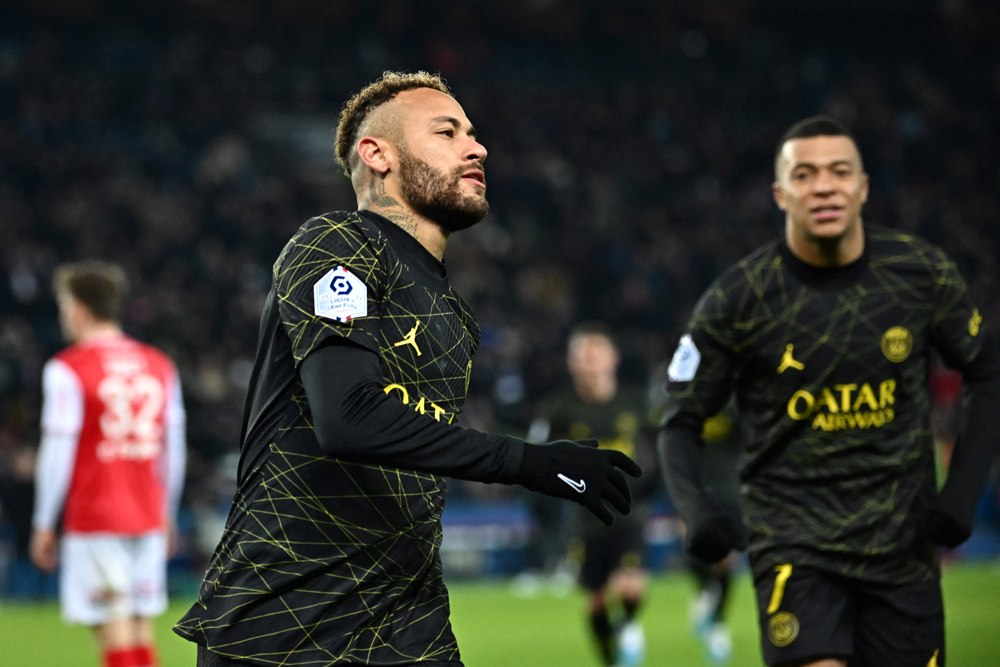 Paris Saint-Germain’s Brazilian forward Neymar