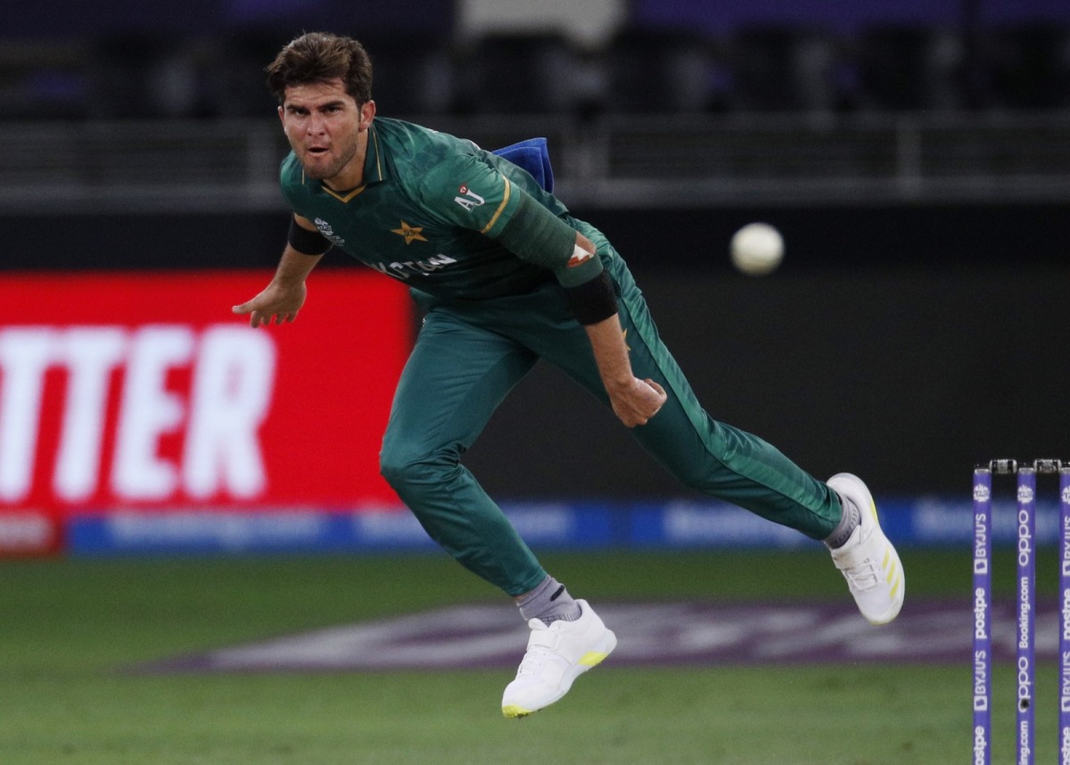 FILE PHOTO: November 11, 2021 Pakistan's Shaheen Afridi reacts. REUTERS/Hamad I Mohammed
