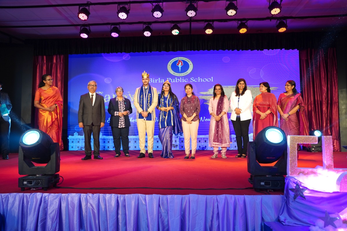 BPS officials and students during the farewell ceremony for 12th graders.