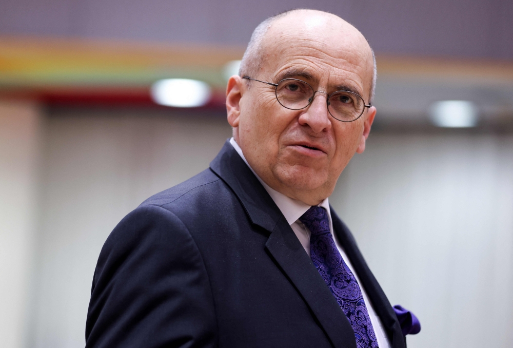 Poland's Minister of Foreign Affairs Zbigniew Rau looks on as he arrives for a meeting of Foreign Affairs Council at the EU headquarters in Brussels, on February 20, 2023. (Photo by Kenzo Tribouillard / AFP)