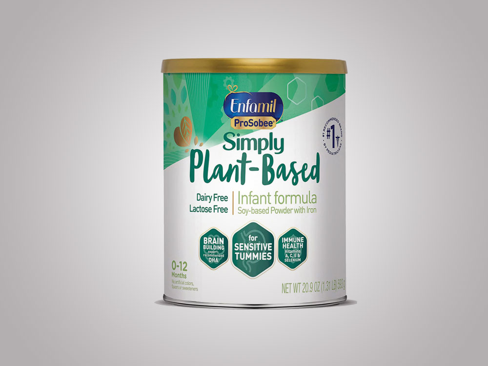 This photo, provided by Reckitt and the FDA, shows the type of plant-based infant formula being recalled over possible bacteria contamination. Image: US Food and Drug Administration

