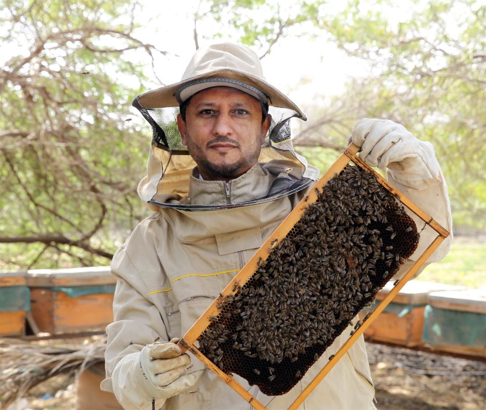 Khalid Saif Al Suwaidi, owner of Bu Saif Apiaries. Photos by Salim Matramkot/ The Peninsula