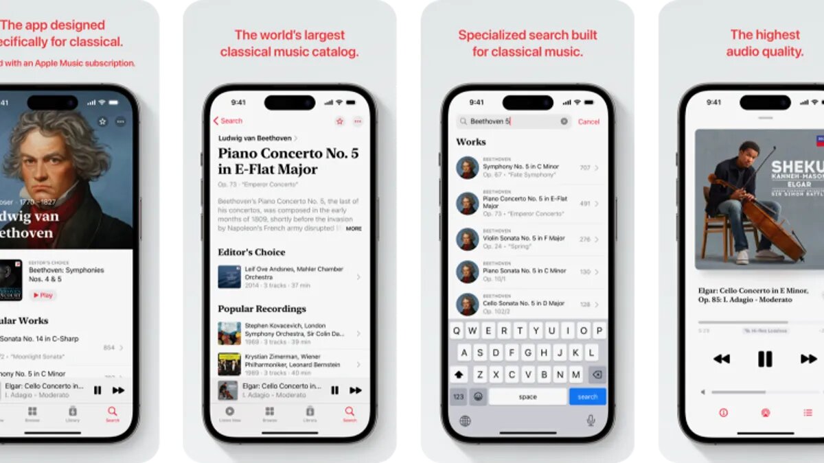 The Apple Music Classical app will be available later in March. Photo credit: Apple
