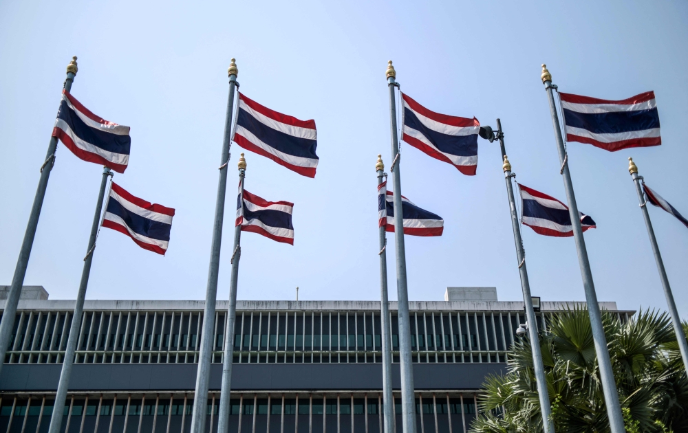 Thailand national flags on the side of the Thai Parliament complex in Bangkok. AFP file photo for representational purposes only.