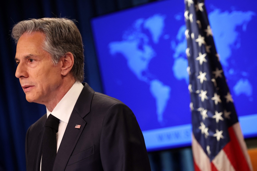 US Secretary of State Anthony Blinken speaks on the release of the 2022 Human Rights Report at the US State Department on March 20, 2023 in Washington, DC. Kevin Dietsch/Getty Images/AFP 