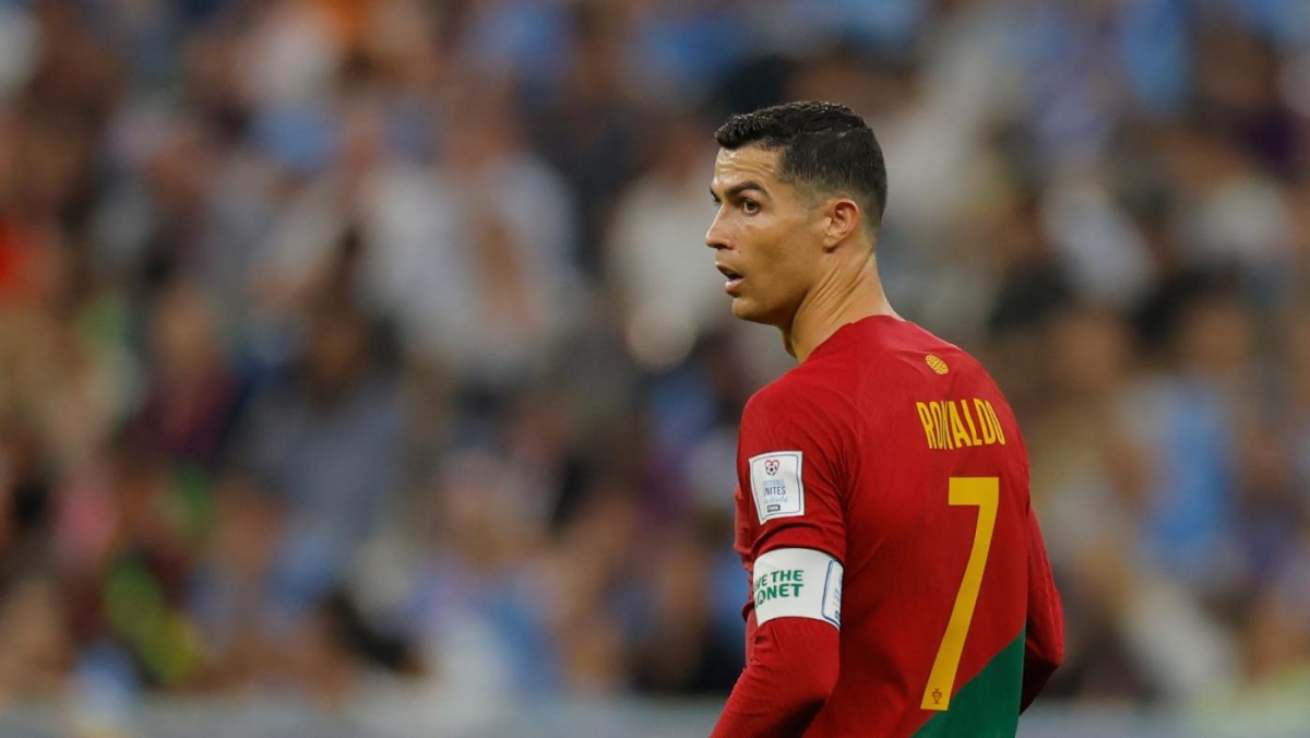 Portuguese forward Cristiano Ronaldo reacts during the Qatar 2022 World Cup Group H football match between Portugal and Uruguay at the Lusail Stadium north of Doha on 28 November 2022. File photo  / AFP
