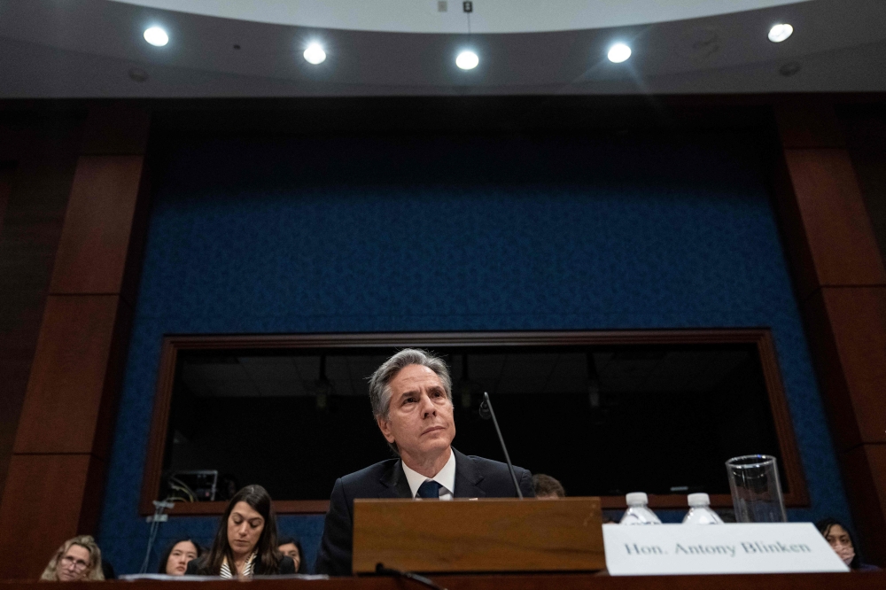 US Secretary of State Antony Blinken testifies during a House Foreign Affairs Committee hearing on Capitol Hill March 23, 2023 in Washington, DC. Drew Angerer/Getty Images/AFP