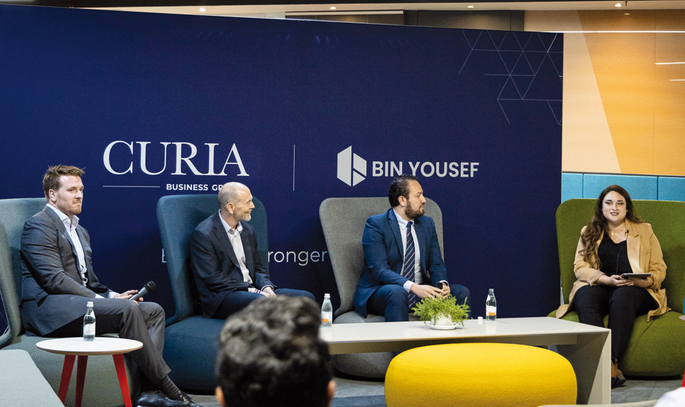 From left: David Ford, Nick Ashley, Dr. Allan Villegas-Mateos and Joumana Elnaggar at the panel discussion.