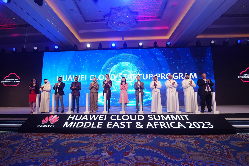 Huawei Cloud officials at the launch of the startup program.