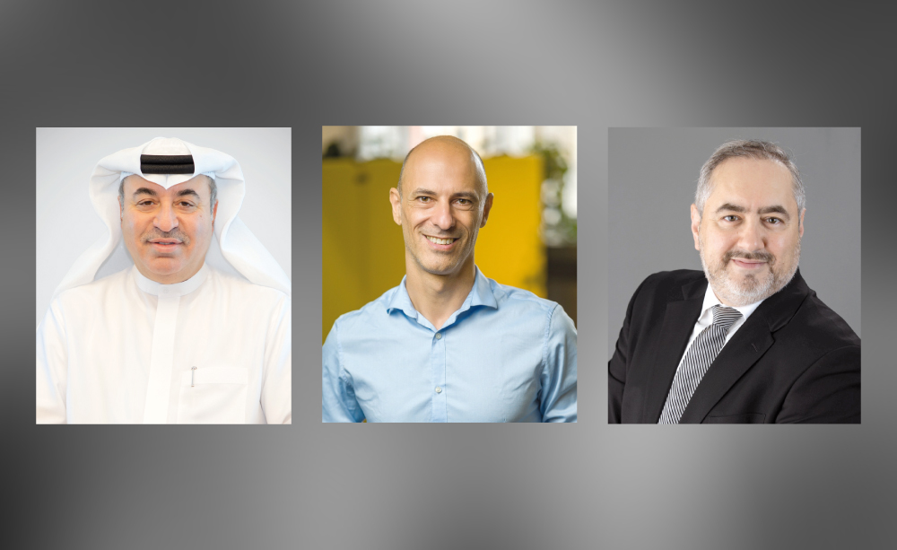 FROM LEFT: President and CEO of Alfardan Group Omar Hussain Alfardan, István Boscha CEO of Aliz, Jean Claude Ghazi Country Manager of Aliz Qatar