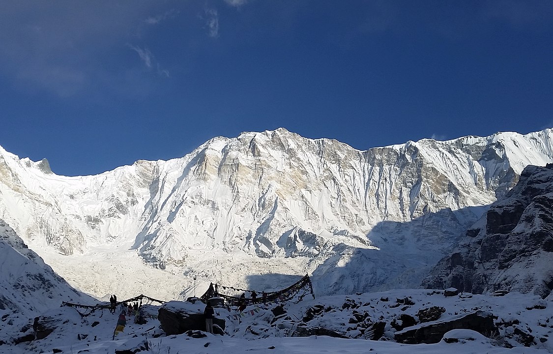 The picture of the south face of Annapurna I  from Wikimedia Commons 